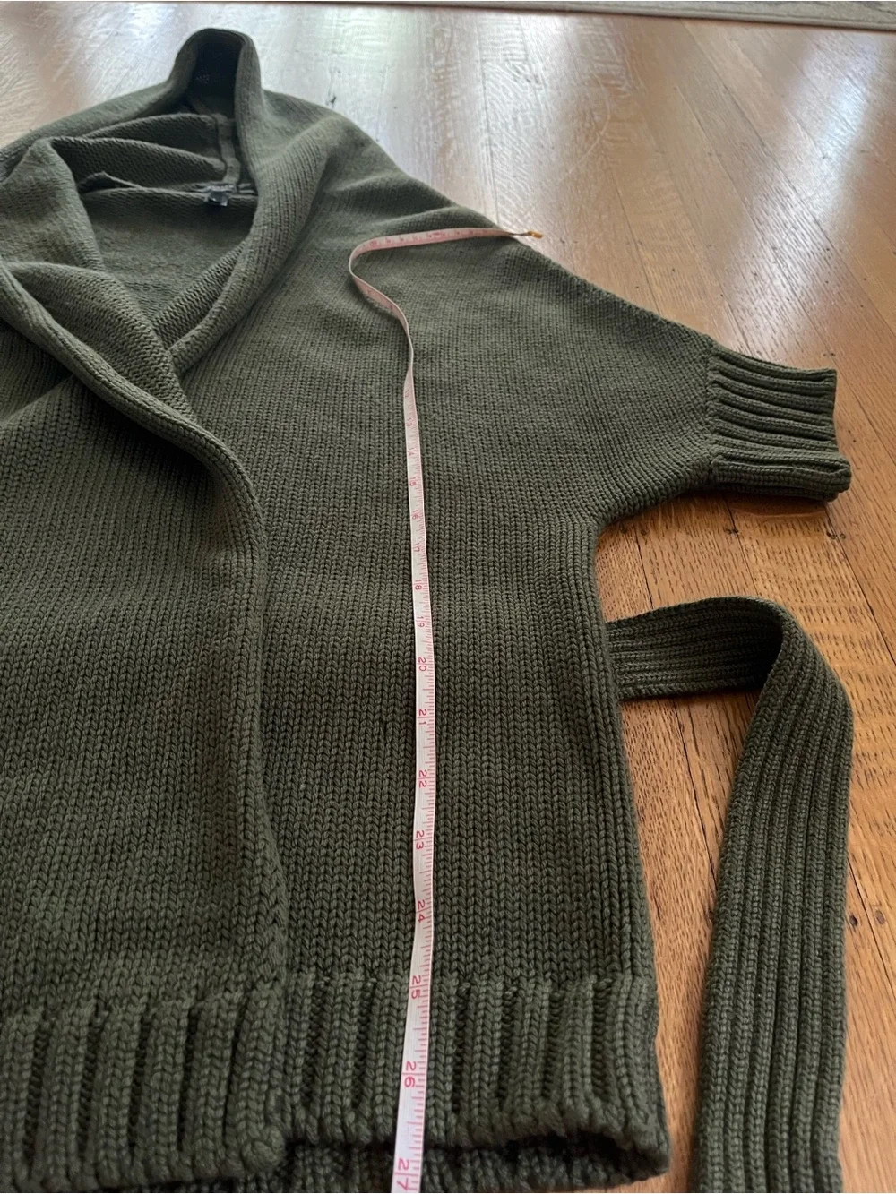 MaxMara Weekend Olive Knit Hooded Sweater - Picture 11 of 14